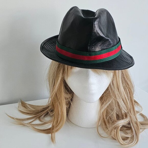 GUCCI LEATHER HAT - NWT -RARE! - Picture 1 of 14